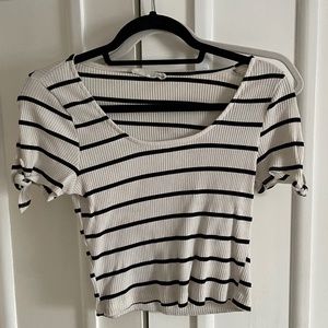 LUSH Striped Cropped Top